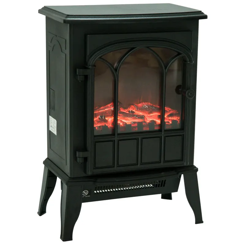 HOMCOM Soba Electrica semineu de Sol incalzitor cu Putere 2000W, Aparat de incalzire 41.5x28x54cm | Romania