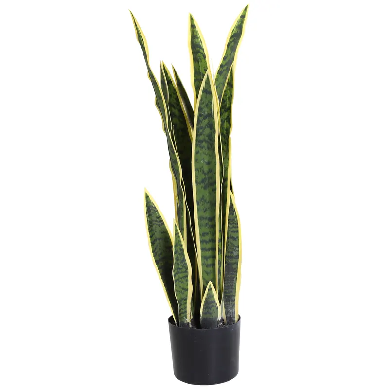 Outsunny Plantă Artificială Limba Soacrei în Ghiveci pentru Decor Interior și Exterior 15x80cm | Romania