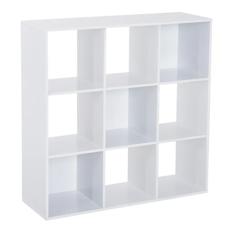 Librarie Alba Moderna HOMCOM 9 Compartimente 91x91x30cm | Romania