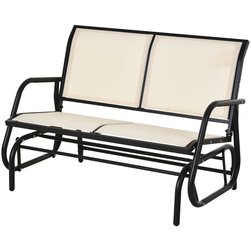 Leagan de Gradina Outsunny, 2 Locuri,Metal si Tesatura Bej | Romania