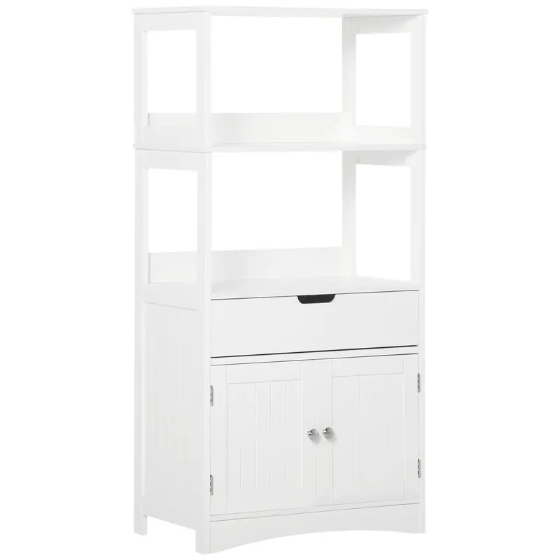 kleankin Dulap multifunctional cu rafturi, MDF, 60x33x122.5 cm, Alb | Romania