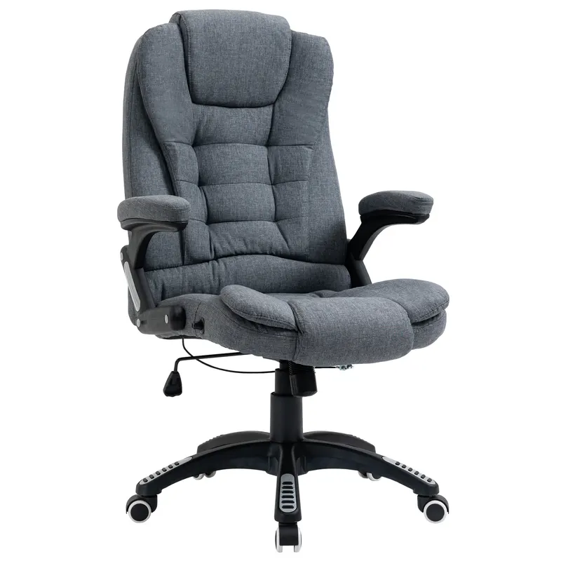 Vinsetto Scaun de Birou Ergonomic, Gri, Înclinabil, Înălțime Ajustabilă, 67x72x110-120cm, Confort Superior | Romania