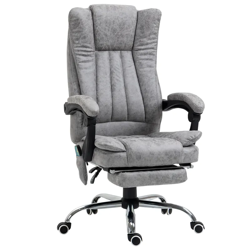 Scaun birou masaj si incalzire, pivotant 360°,62x67x113-120 cm,120 kg,Vinsetto | Romania