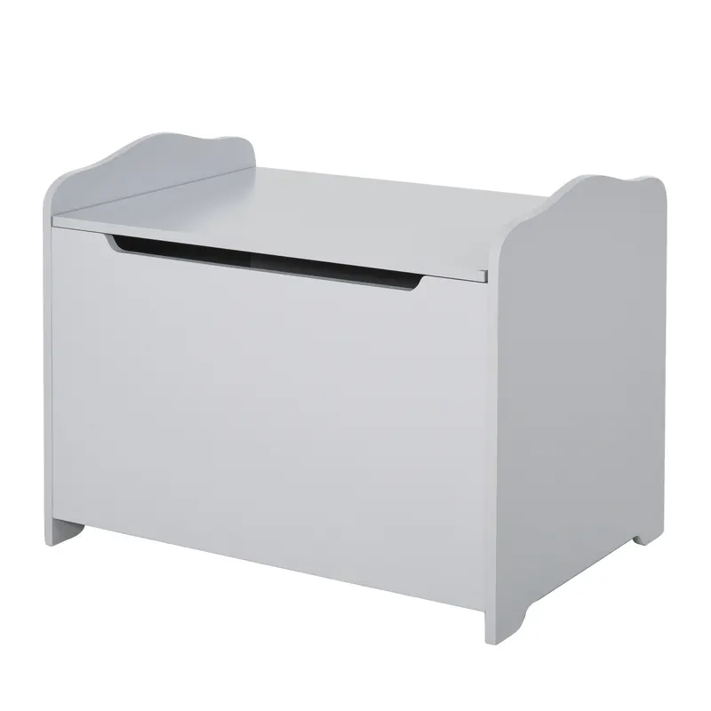 HOMCOM Cutie Depozitare Lemn cu Capac, Design Modern, 60x40x48cm, Gri | Romania