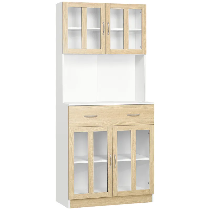 Bufet HOMCOM pentru Bucatarie, 180cm, Design Modern cu Usi Sertare Dulapuri, Spațiu Amplu de Depozitare | Romania
