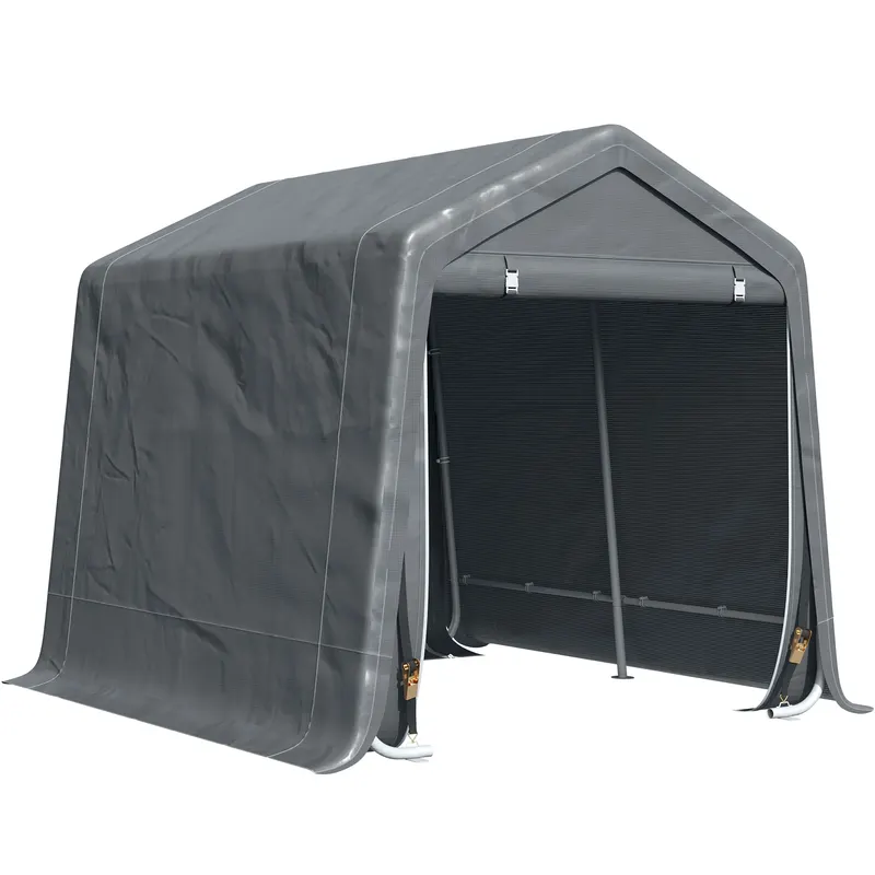 Outsunny Copertina pentru Masini, Motociclete si Biciclete, pentru exterior din Metal si Tesatura PE, Gri | Romania