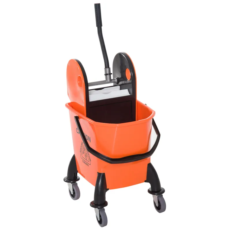HOMCOM Carucior de Curățenie Profesional, Compact, Ideal pentru Spații Mici, 44×36×90 cm | Romania