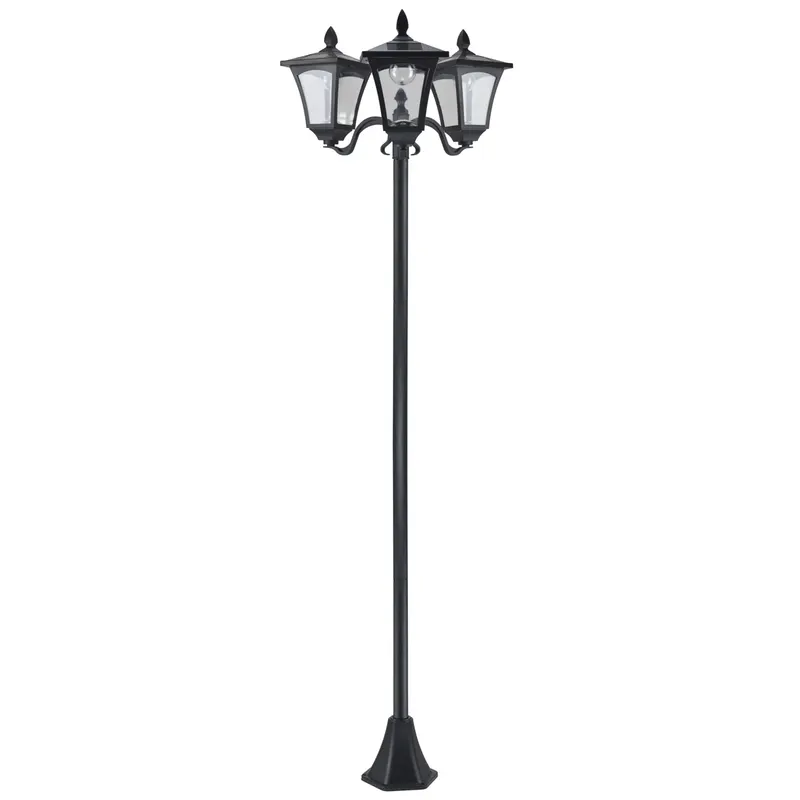Outsunny Felinar de Grădină Led cu Energie Solară, Lampa solara gradina,51.5 × 47 × 182.5cm, Negru | Romania