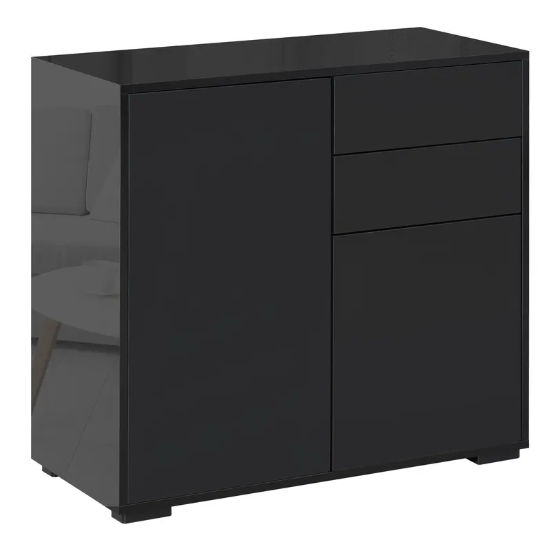 HOMCOM Mobilier multiuz cu 2 sertare si 2 dulapuri, deschidere cu presiune, 79x36x74cm | Romania