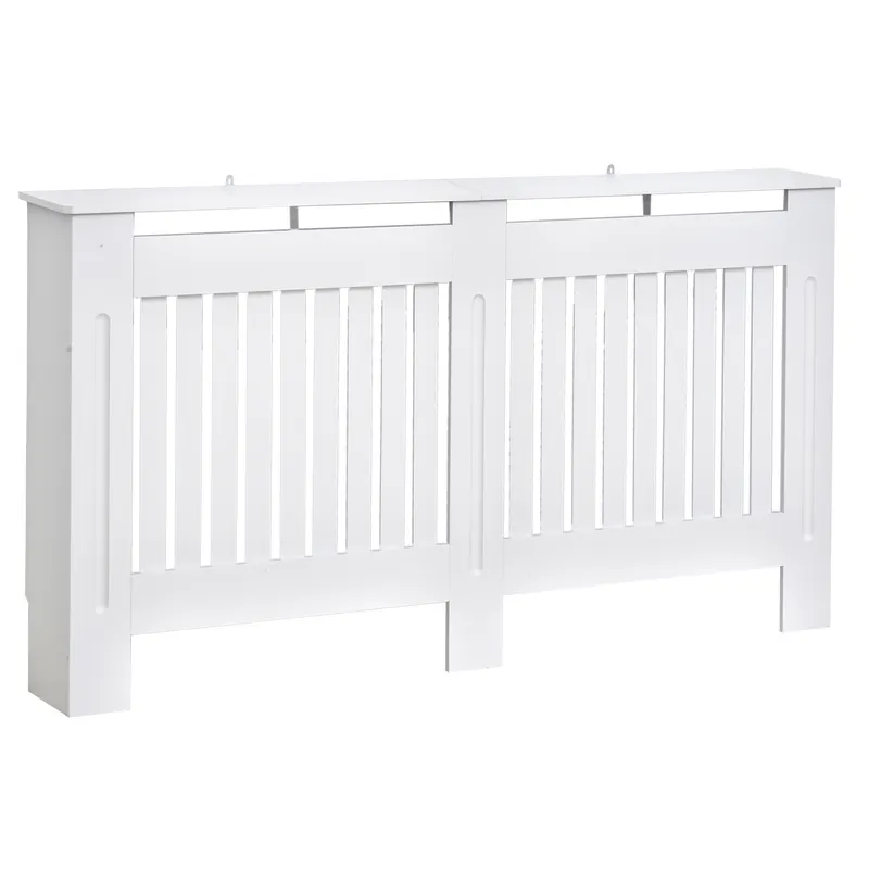HOMCOM Husă pentru Calorifer din Lamele MDF, 152x19x81 cm, Alb | Romania