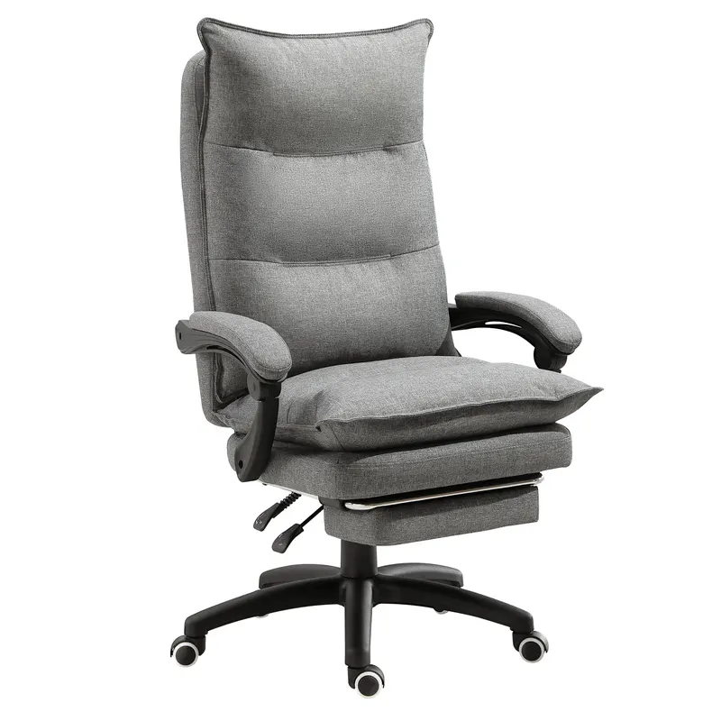 Scaun de birou ergonomic Vinsetto cu inclinare si masaj in 6 Puncte, inaltime reglabila, 70x62x120-130 cm, Gri | Romania
