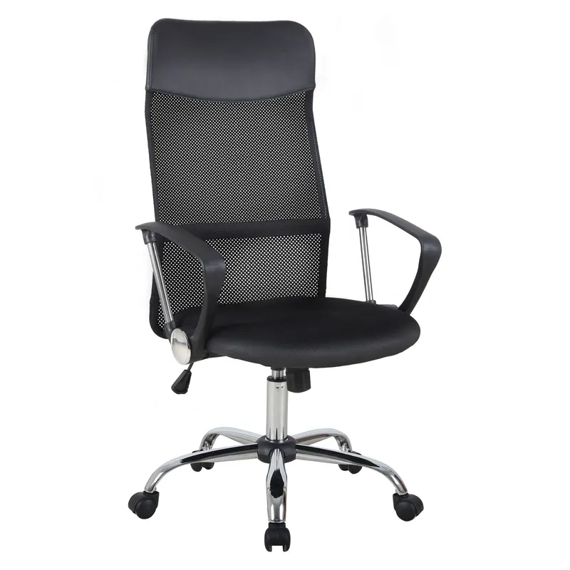 Scaun ergonomic de birou, insertie plasa, negru HOMCOM | Romania
