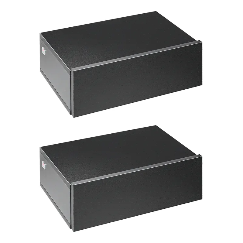 HOMCOM Set 2 Noptiere Suspendate pentru Dormitor, Noptiere Moderne din Lemn cu Fixare pe Perete, 40x30x15cm, Negru | Romania