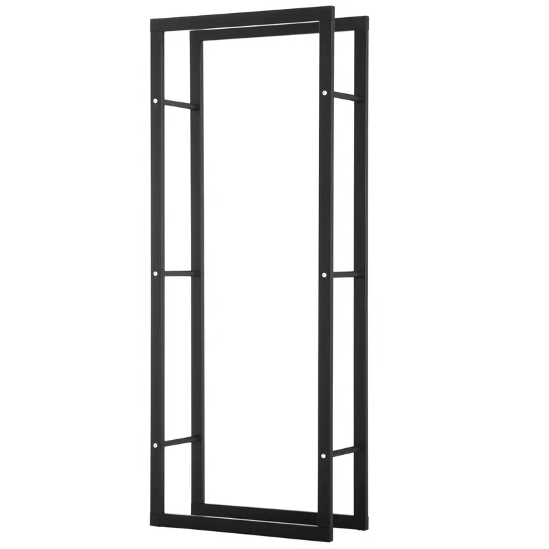 Raft Lemne pentru Casa si Gradina Greutate maxima 100kg Negru, Modern și elegant 60x25x150cm HOMCOM | Romania