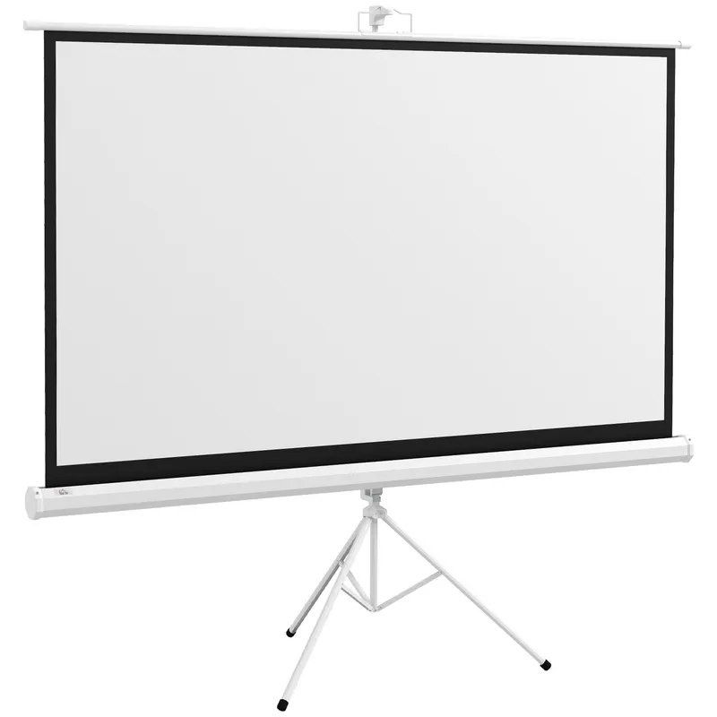 HOMCOM Ecran Proiecție Portabil 84 Inch, Suport Inclus, Ecran 4K HD 16:9, Vizionări Exterioare/Interioare | Romania