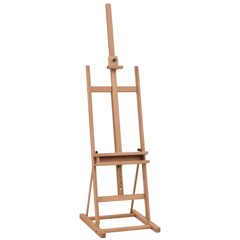 Vinsetto Sevalet Pictura Mare din Lemn de Fag, Sevalet pentru Desen Reglabil cu Compartiment Depozitare, 53x50.5x171-230cm | Romania