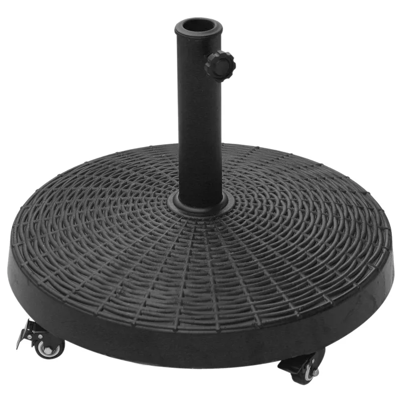 Outsunny Bază Rezistentă pentru Umbrele de Soare, Rășină și Oțel, Compatibilă cu Stâlpi 38-48mm, Ø52x41cm, Negru | Romania