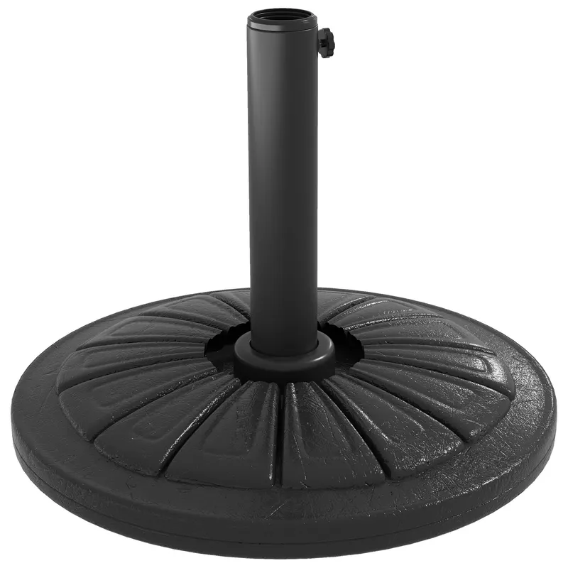 Outsunny Suport 13kg din Ciment pentru Umbrelă Soare, Bază Rotundă Rezistentă 48mm, Negru | Romania