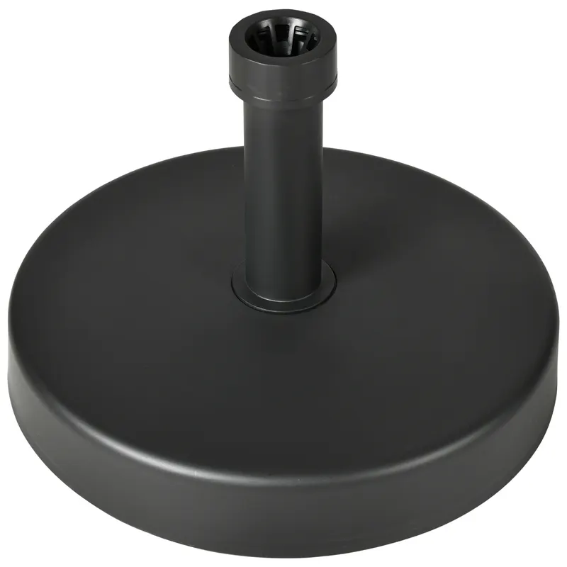 Outsunny Bază Umbrelă de Grădină din Plastic PP, Capacitate Max 18kg, Ø45x33 cm, Negru | Romania