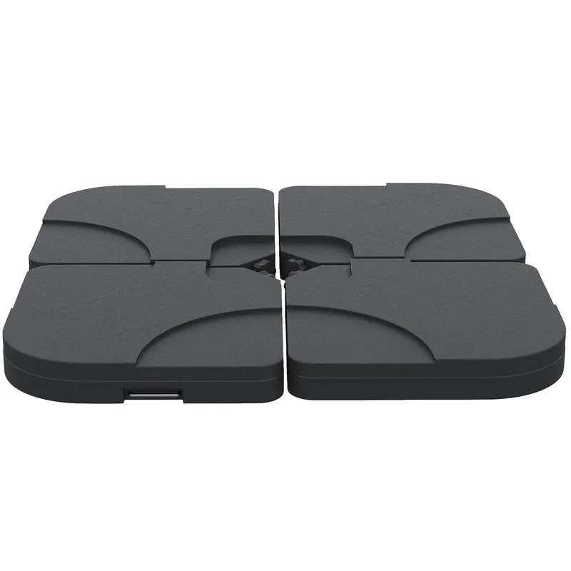 Outsunny Set de 4 Baze Umbrelă de Grădină din Plastic Rezistent la Apă 50x50x7.5cm pentru Stabilitate | Romania