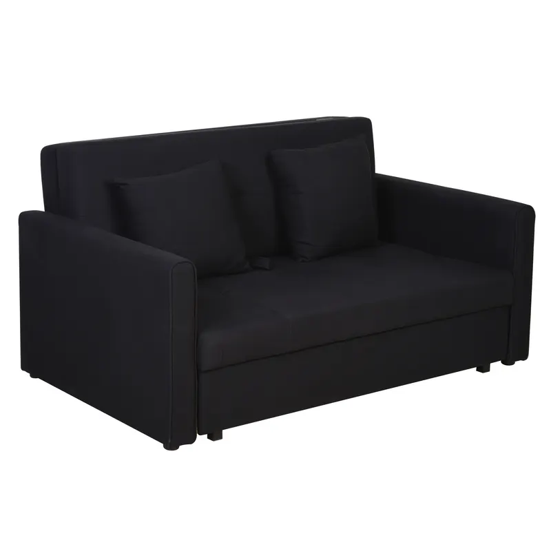 HOMCOM Canapea Extensibila 2 Locuri cu Spațiu de Depozitare Design 2 în 1 pentru Salon Sufragerie Dormitor | Romania