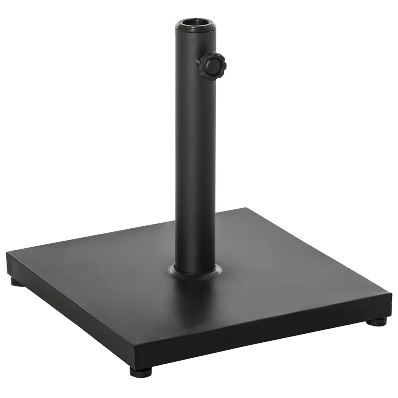 Outsunny Bază Umbrelă 13.3kg, Ciment, Postament Lucios pentru Umbrelă Grădină, Negru | Romania
