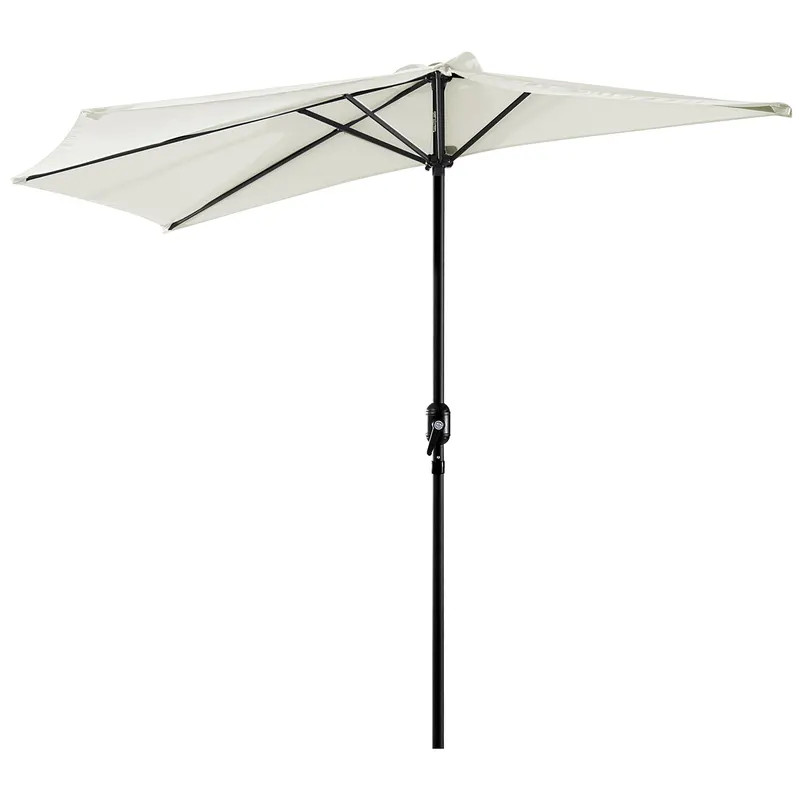 Outsunny Umbrelă Semicirculară Impermeabilă Protecție UV Alba 269x138x236cm | Romania
