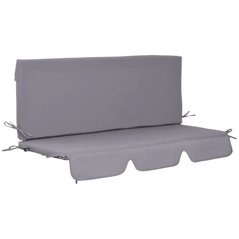 Perne pentru exterior Outsunny, spuma si poliester, 2 bucati 130x45x5 cm, gri inchis | Romania