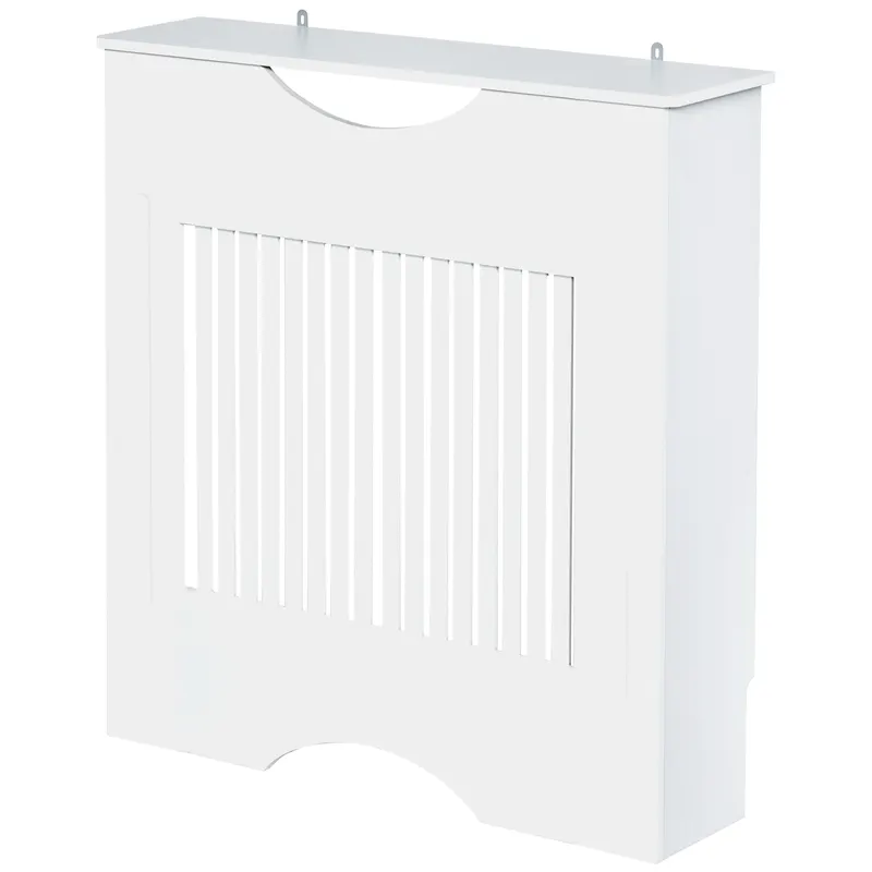 HOMCOM Capac Radiator MDF Alb cu Blat Design Sigur Anti-Inclinare 78x19x82 cm pentru Living si Dormitor | Romania