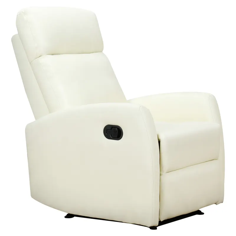 HOMCOM Fotoliu Relax Rabatabil Ergonomic Piele Sintetica 65 × 92 × 100cm Crem | Romania