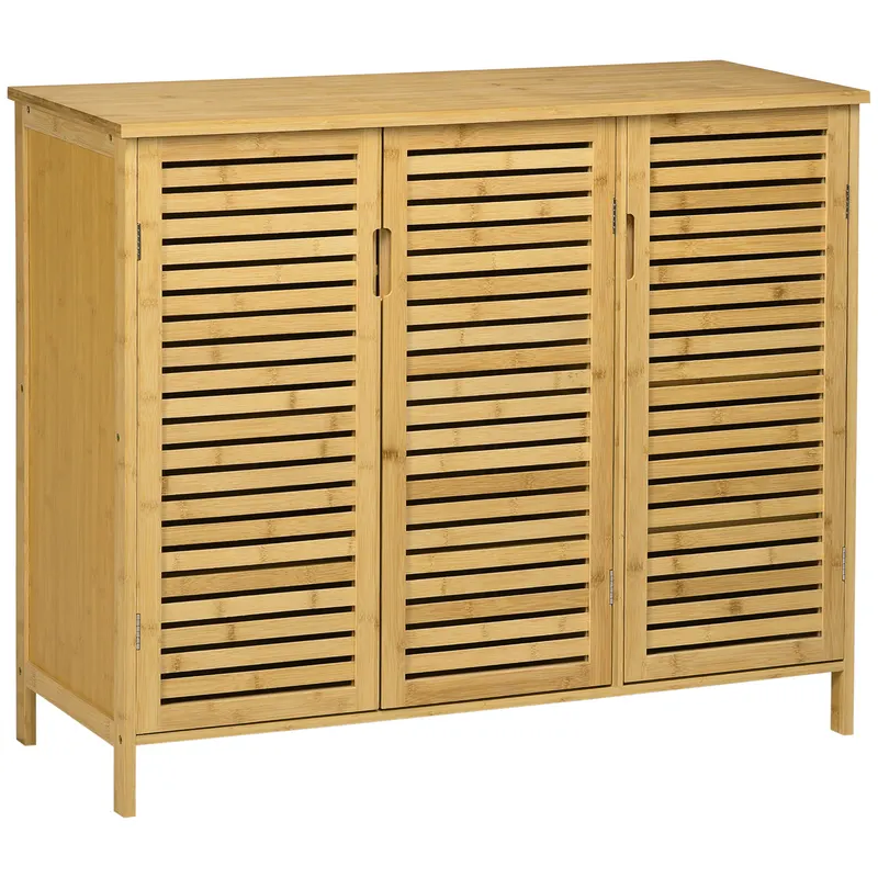 HOMCOM Suport pentru Încălțăminte, Dulap Mobil cu 8 Rafturi, Comodă pentru Încălțăminte, 100x35x80 cm, Lemn Natural | Romania