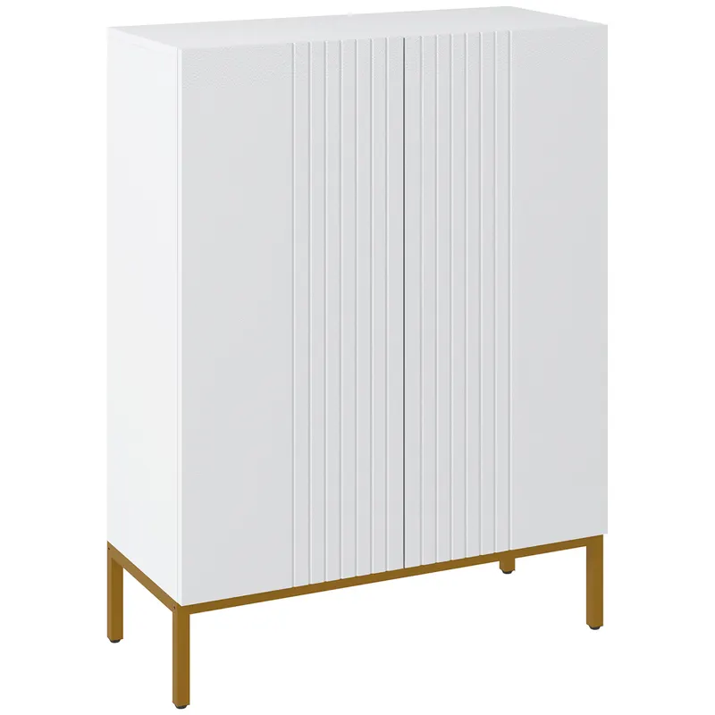 HOMCOM Dulap Îngust pentru Pantofi, Dulap Subțire pentru Depozitarea Pantofilor cu Rafturi Reglabile, 95x72x31.5 cm, Alb | Romania