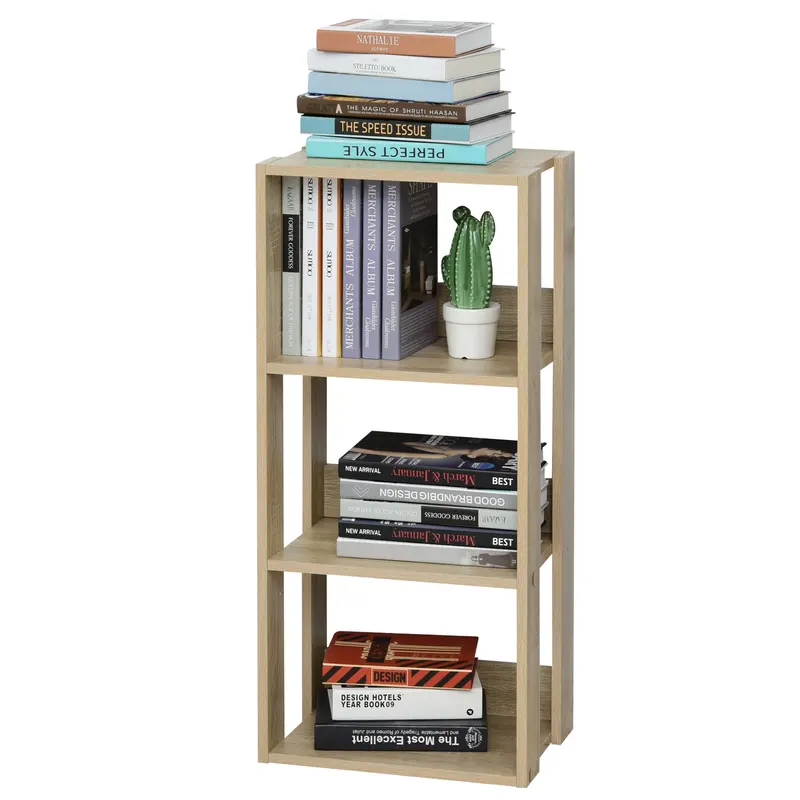 Biblioteca din lemn cu 3 rafturi, 40x29.2x87.9cm HOMCOM | RO
