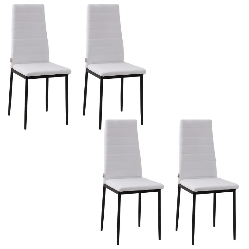 Set 4 scaune bucatarie HOMCOM, scaune moi, scaune pentru bucatarie, sarcina 120kg,41 x 50 x 97cm | Romania