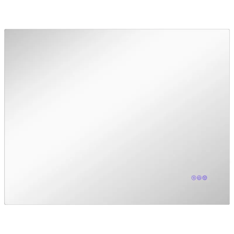 HOMCOM Oglindă de Baie LED cu Ramă, Anti-Abur, 3 Temperaturi de Culoare și Memorie, 80x60x4 cm, Transparent | Romania