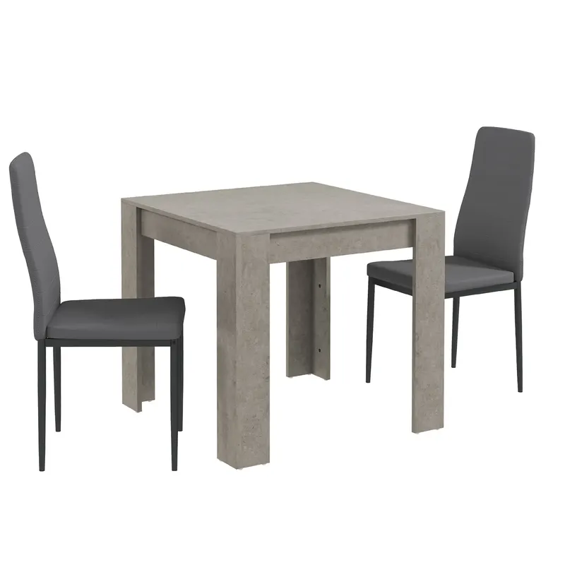 HOMCOM Set de masa pentru 2 persoane, Set din 3 piese de masa si