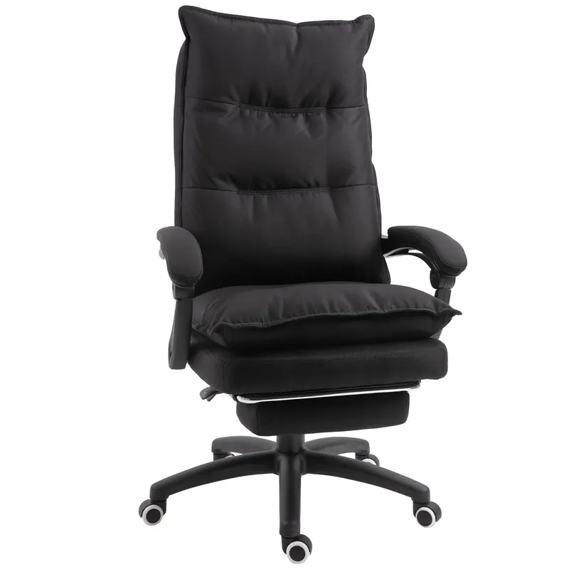 Vinsetto Scaun Birou cu Masaj, cu Înălțime Reglabilă, 6 Puncte de Masaj și Telecomandă, 70x62x120-130 cm, Negru | Romania