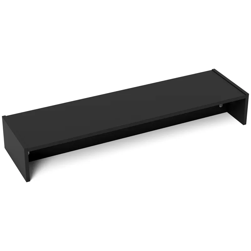 HOMCOM Suport Monitor PC până la 16 kg cu 2 Compartimente de Depozitare, 100x27x15 cm, Negru | Romania