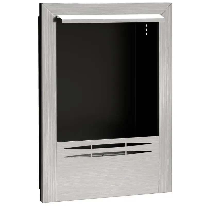 HOMCOM Șemineu pe Bioetanol de Perete cu Arzător 0,9L pentru Durată 3,3 Ore și Acoperire 20m², 48x18x59 cm, Argintiu | Romania