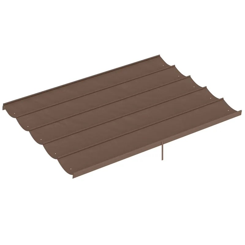 Outsunny Acoperiș de Schimb pentru Pergolă cu 10 Orificii de Drenaj, Copertină din Poliester pentru Pergolă, 350x260 cm, Gri | Romania