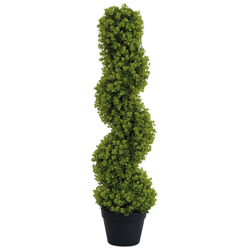 HOMCOM Plantă Artificială Eucalipt Spiralat cu Ghiveci Inclus Rezistent la Raze UV, Ø17,5x90 cm, Verde | Romania