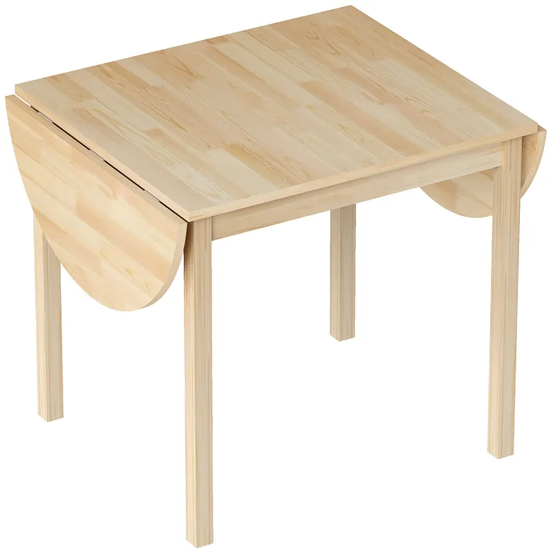 HOMCOM Masă Pliabilă pentru 4-6 persoane din Lemn de Pin, 140x70x75 cm, Natural | Romania