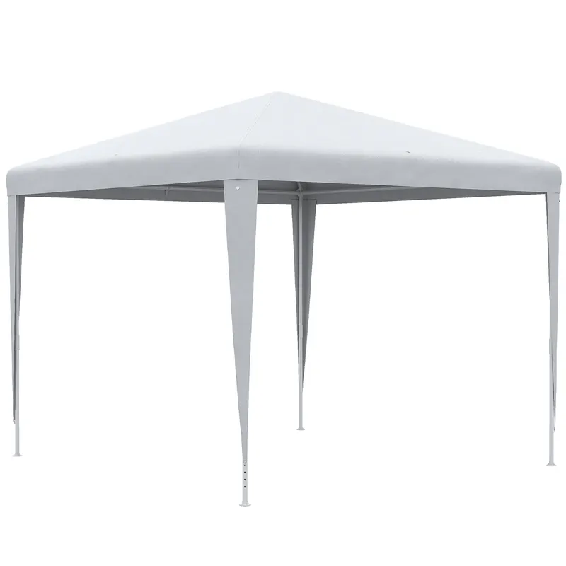 Outsunny Foisor de Grădină 3x3 Impermeabil pentru Petreceri Cadru Oțel Exterior Interior 2.7x2.7m Alb | Romania