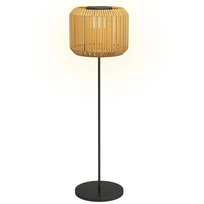 Outsunny Lampă Solară de Grădină cu Iluminare LED și Aprindere Automată, Ø34x130 cm, Galben | Romania