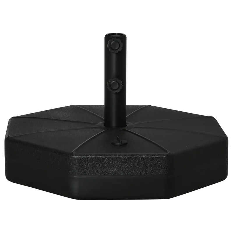 Outsunny Bază pentru Umbrelă din Plastic cu Stâlpi de Ø38/48 mm, Ø60x36 cm, Negru | Romania