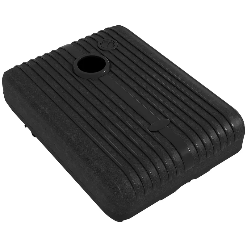 Outsunny Bază pentru Umbrelă din Plastic cu Consolă cu 2 Roți și Mâner, 80x60x19 cm, Negru | Romania
