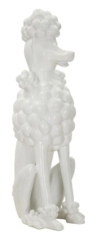 Mauro Ferretti Statuie In Forma De Caine Alb cm 20X26X61 | Romania