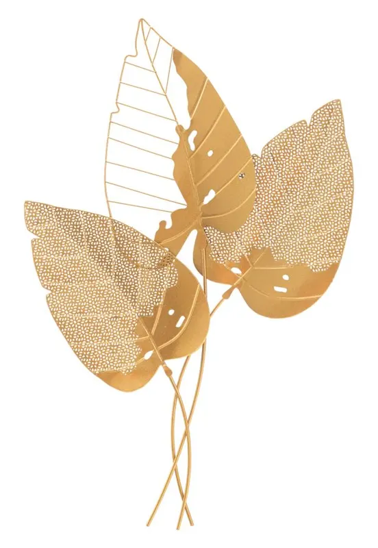 Mauro Ferretti Decoratie Perete Frunză De Toamnă Aurie cm 53X4X84,5 | Romania