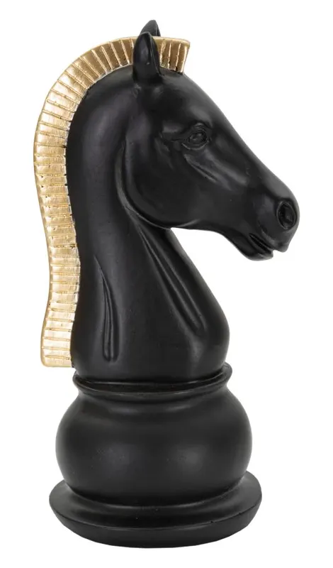 Mauro Ferretti Sculptura Cal Negru Si Aurii cm 10,5X8,5X19 | Romania