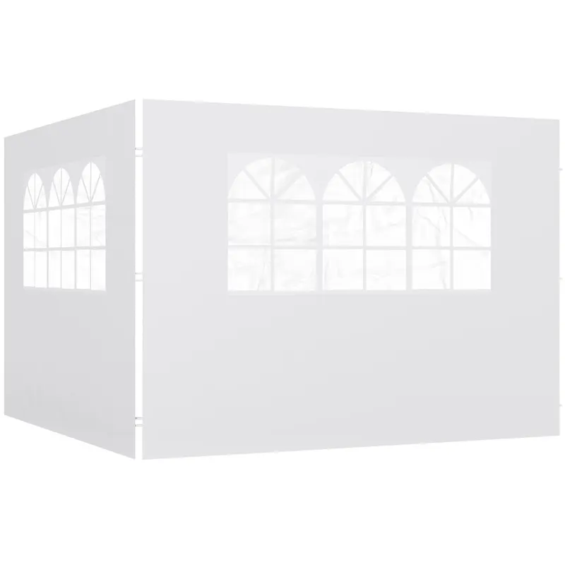 Outsunny Panouri Laterale pentru Foișor Pop-Up, 3x2m, Alb | Romania